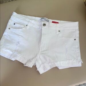 Celebrity Pink White Jean Shorts